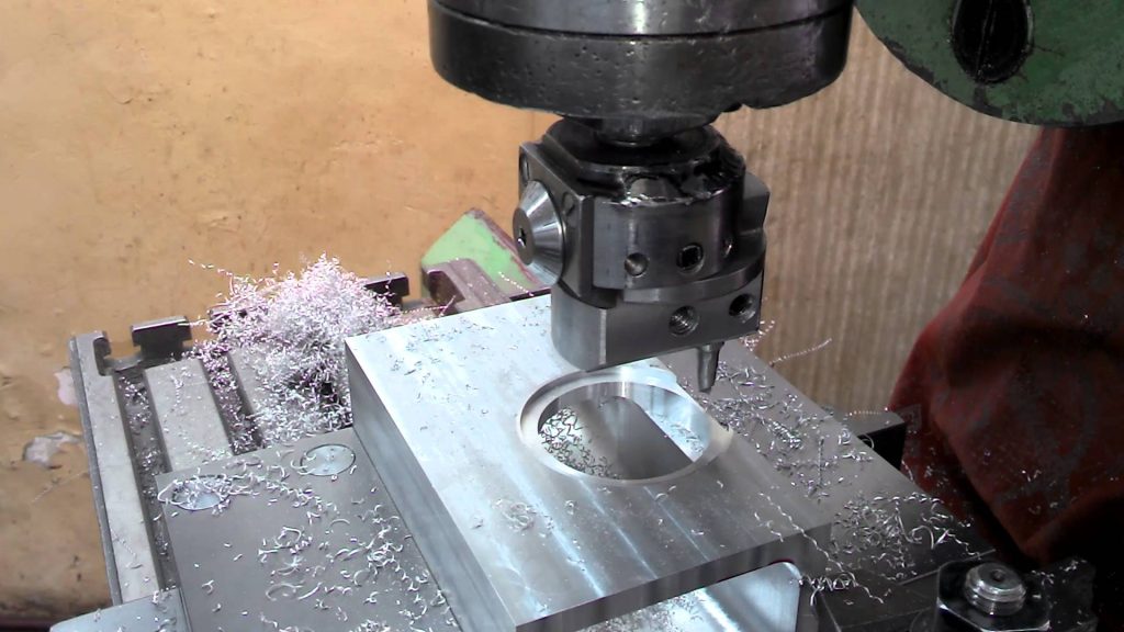 Coordinate boring works on metal